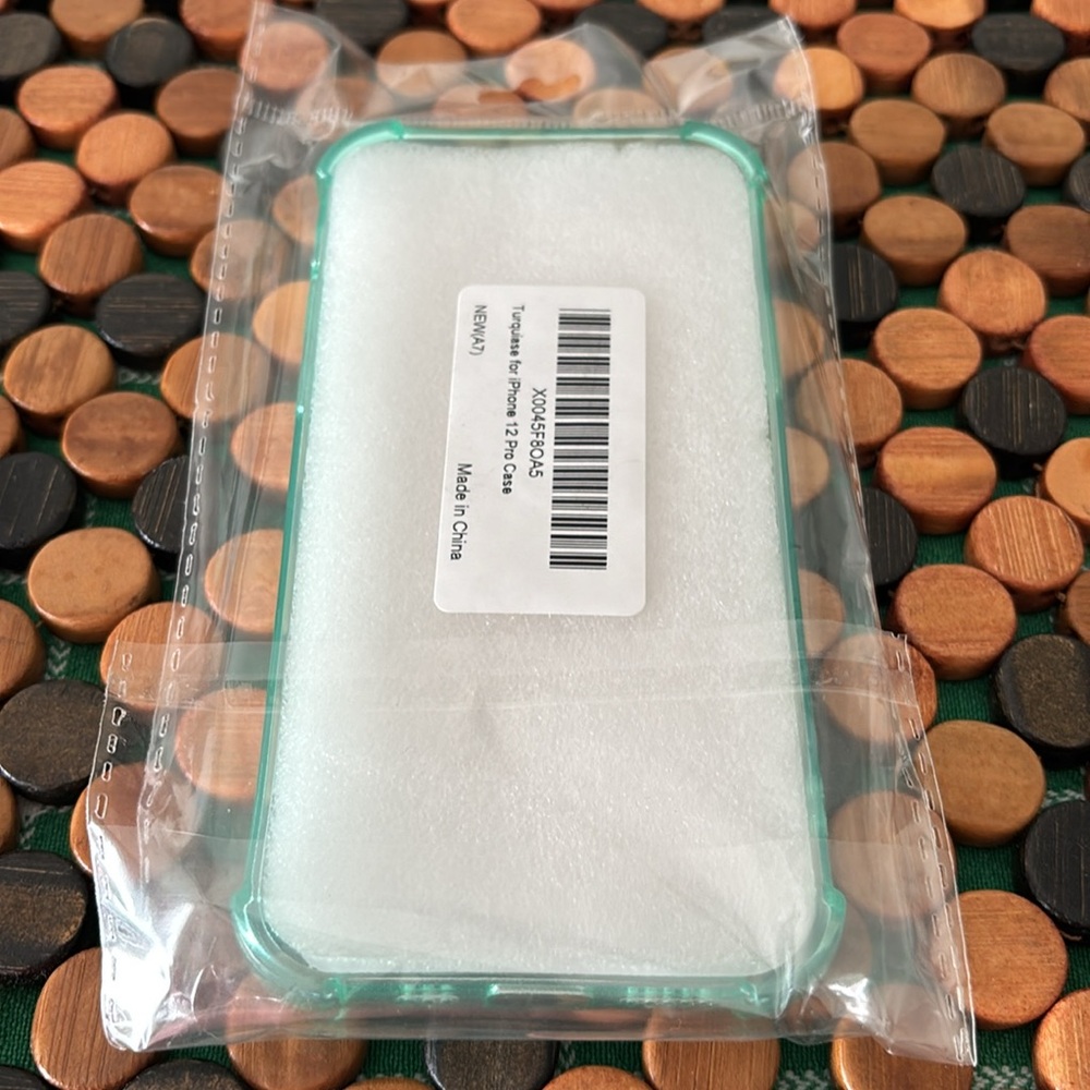 Turquiase Light Green Phone Case iPhone 12 Pro 6.1"  with Built in Cardholder - Picture 9 of 12